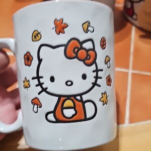 Hello Kitty Mug - Orange and White Design